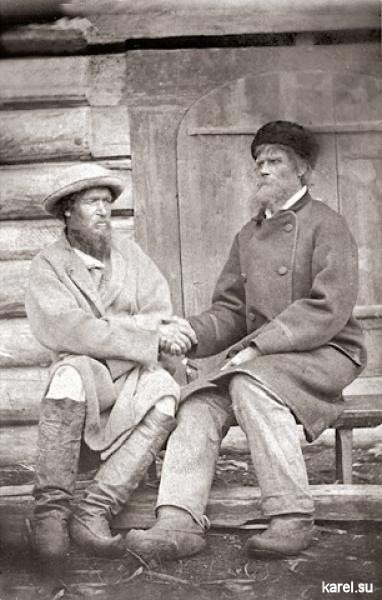 Юрки Малинен вместе с со своим братом Охво. (А. Бернер (A. Berner), 1872),