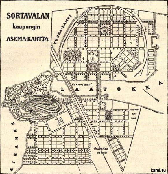Карта города Сортавала | 1901 год