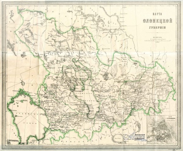 Карта Олонецкой губернии